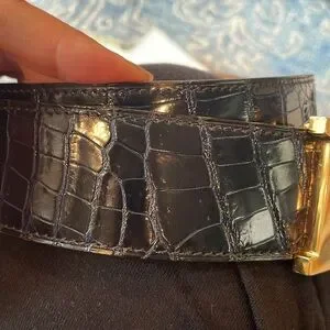 Hermes | Accessories | Hermes Large H Belt Black And Gold  display picture 2